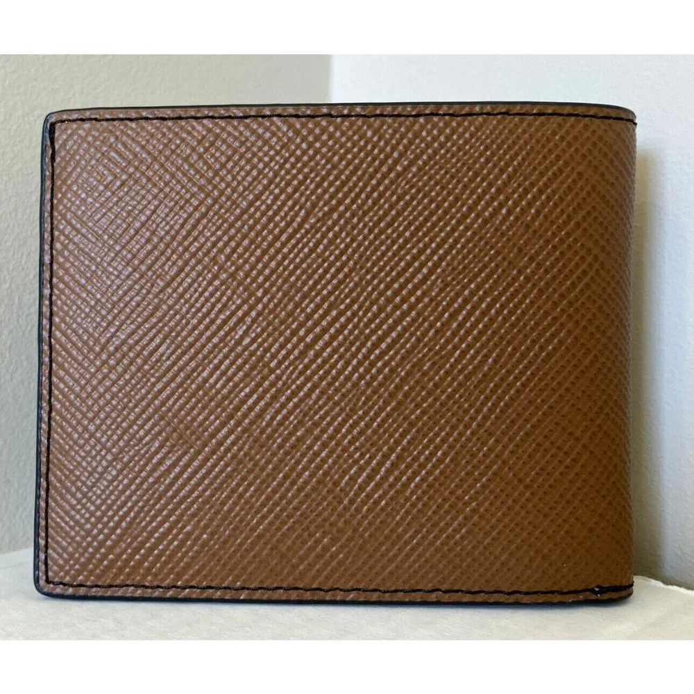 New Michael Kors Harrison Men's Slim Billfold wallet Leather Luggage